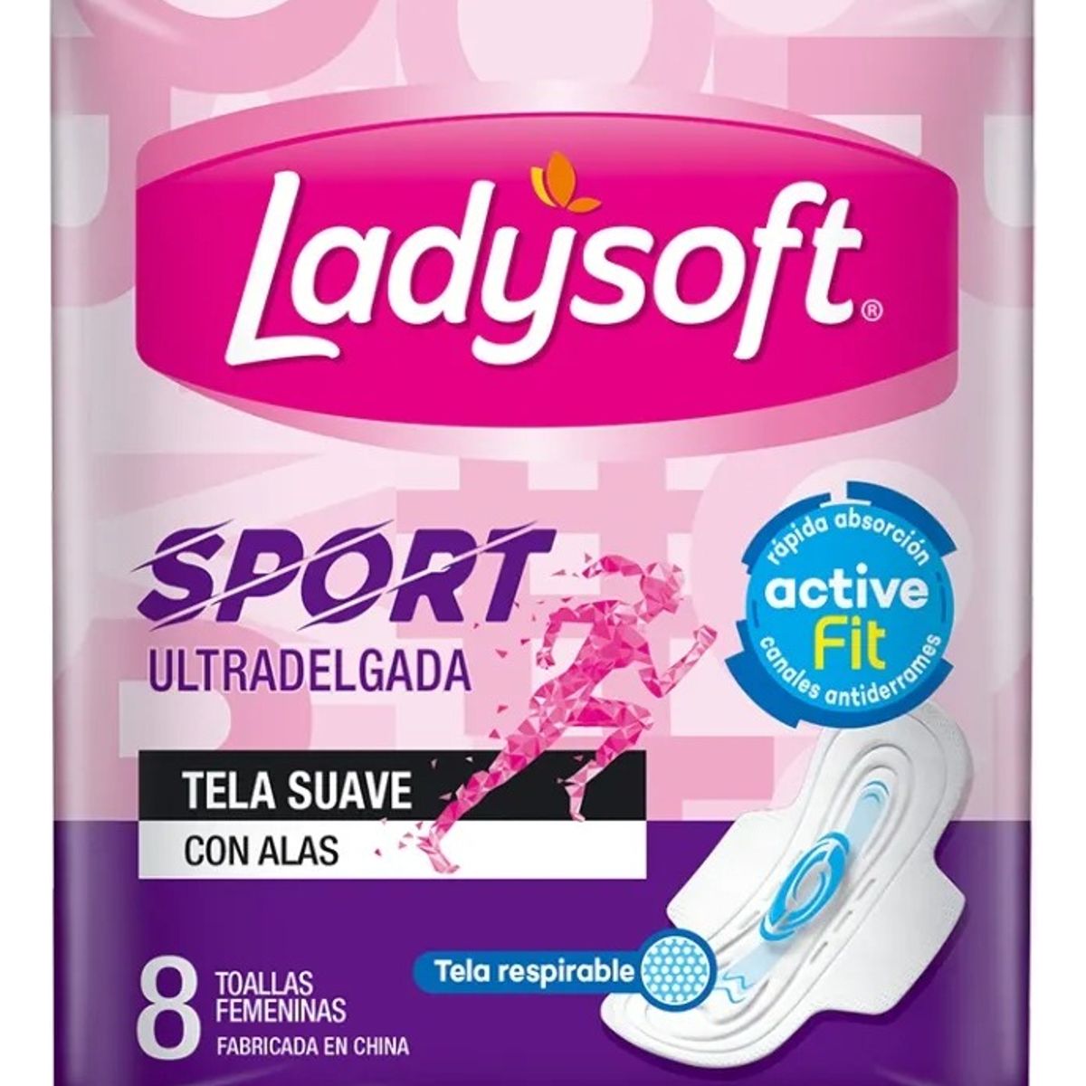 LADYSOFT - Ladysoft Toalla Higiénica Sport Ultradelgada Tela Suave 8un