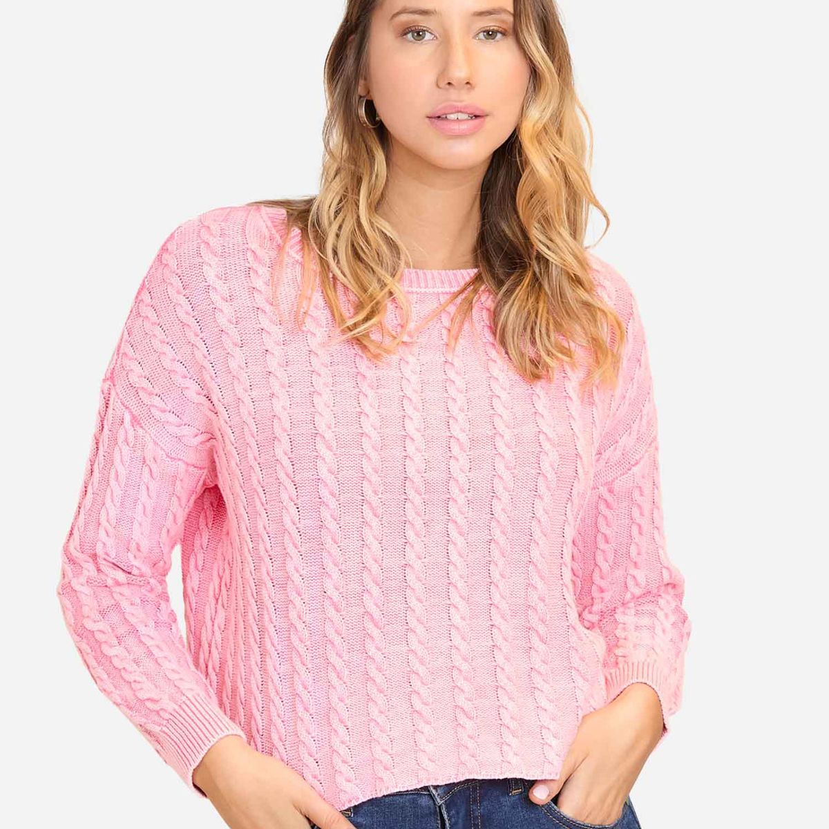 MAUI AND SONS - Sweater Silky Rosado Mujer Maui And Sons
