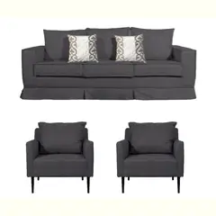 MUNDO LIVING - SOFA POMPEYA CON RESORTES MAS DOS POLTRONAS TOP LINE