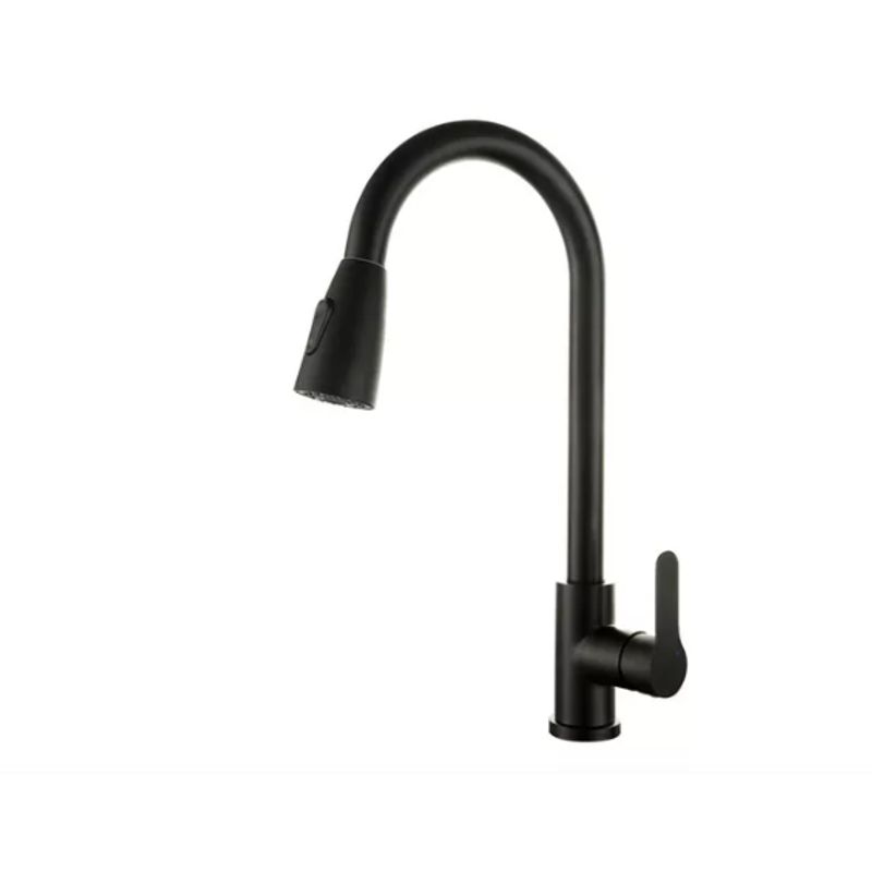 GENERICO - Llave Monomando Extensible Para Lavaplatos Negra