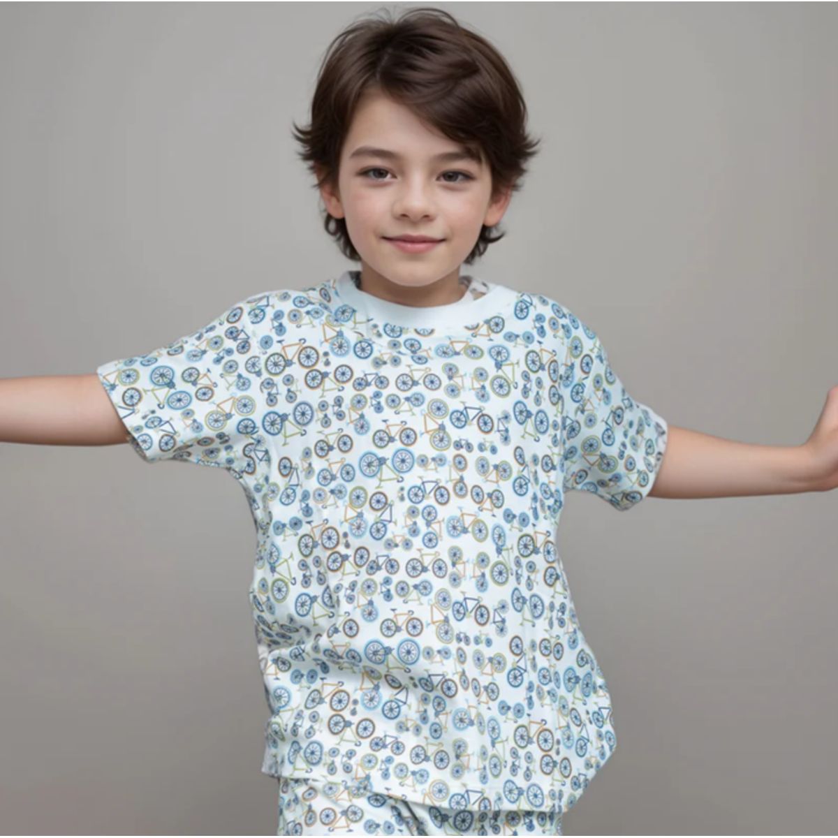 SIMPLY B - Pijama algodon corto bicicleta