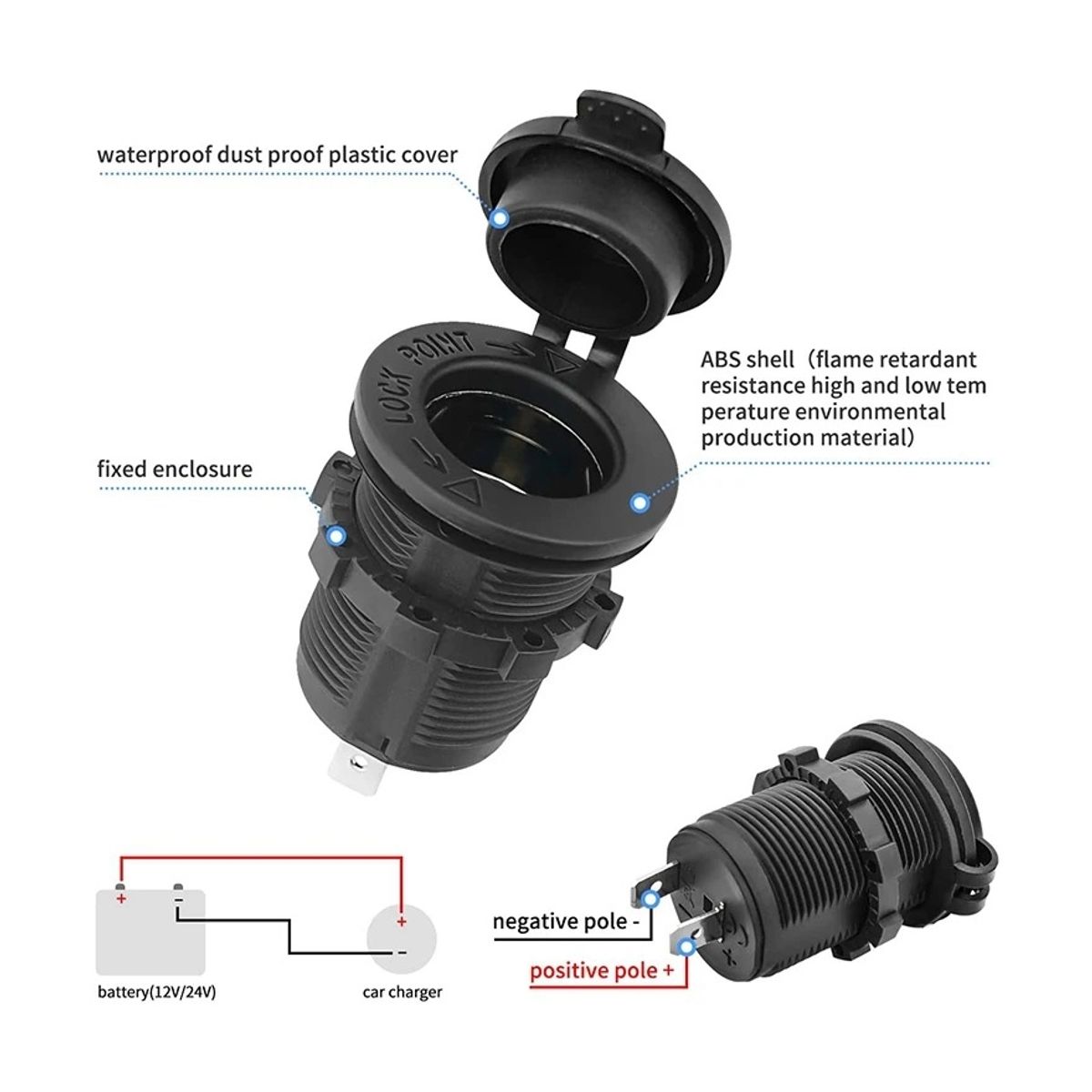 ZG STORE - Kit Enchufe Toma 12v 24v Auto Bus Camión Camper Embarcación
