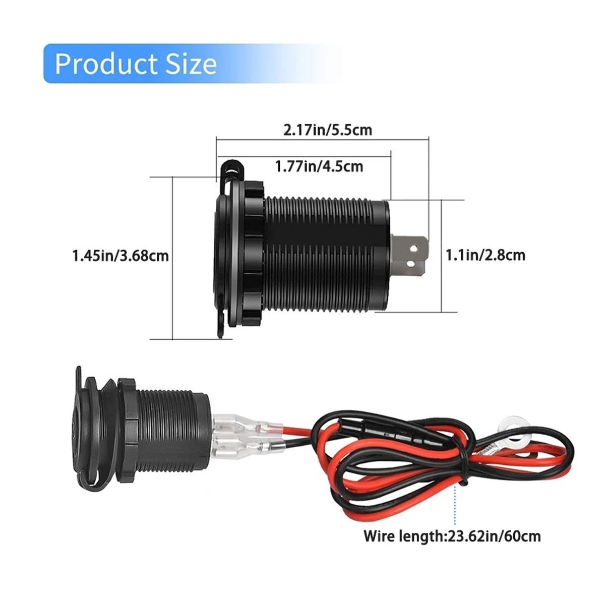 ZG STORE - Kit Enchufe Toma 12v 24v Auto Bus Camión Camper Embarcación