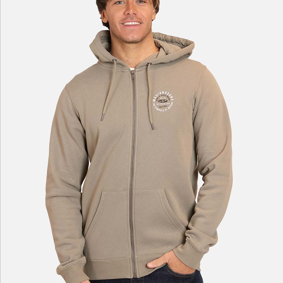 MAUI AND SONS - Poleron Ride Your Life Verde Hombre Maui And Sons