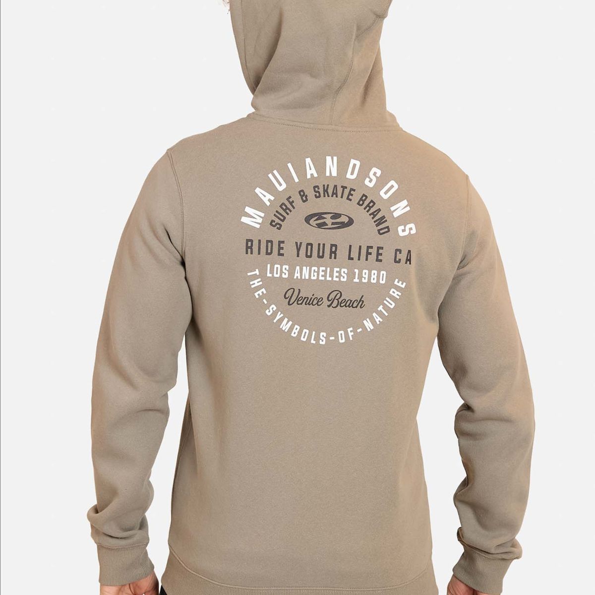 MAUI AND SONS - Poleron Ride Your Life Verde Hombre Maui And Sons