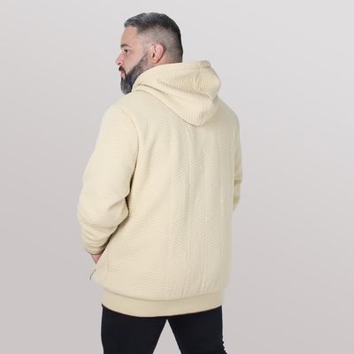 Imagen 2 del producto Plus Poleron Fullziper Jacquard Sherpa Nebula Beige