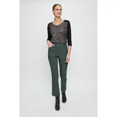 MA GRIFFE - Pantalon Verde Musgo Mujer Magriffe