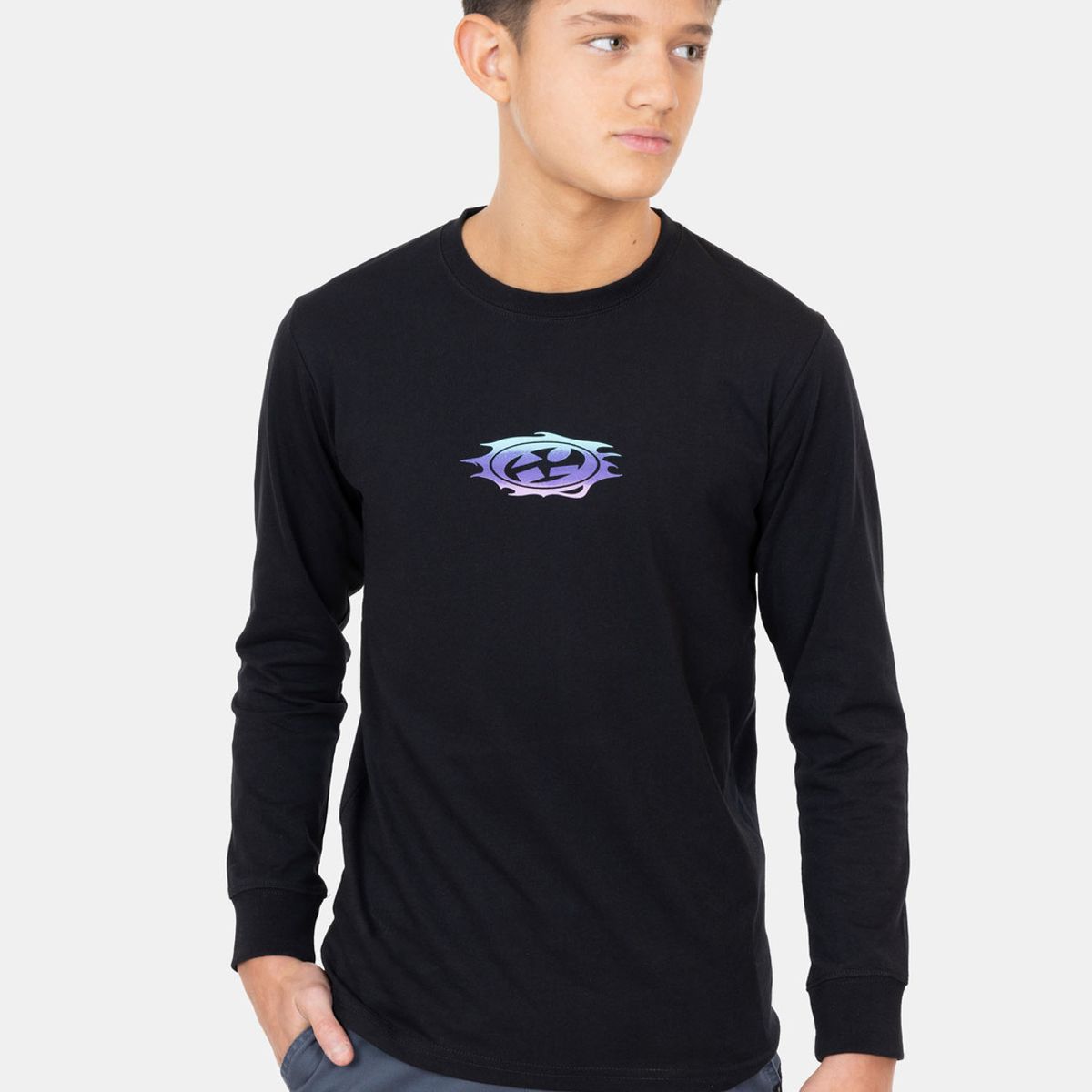 MAUI AND SONS - Polera ML Efery Negro Infantil Maui And Sons