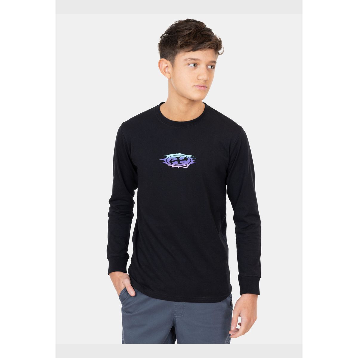 MAUI AND SONS - Polera ML Efery Negro Infantil Maui And Sons