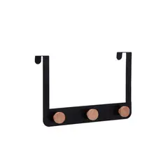 GENERICO - Perchero Colgante Sobre Puerta Horizontal 3 Ganchos