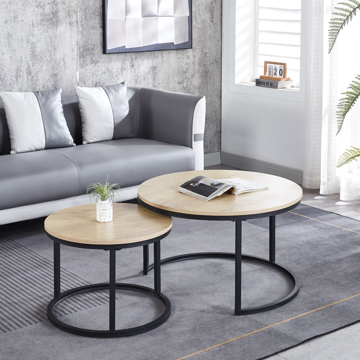 CORI CORI - Mesas de Centro Anidadas - MDF con diseño de madera