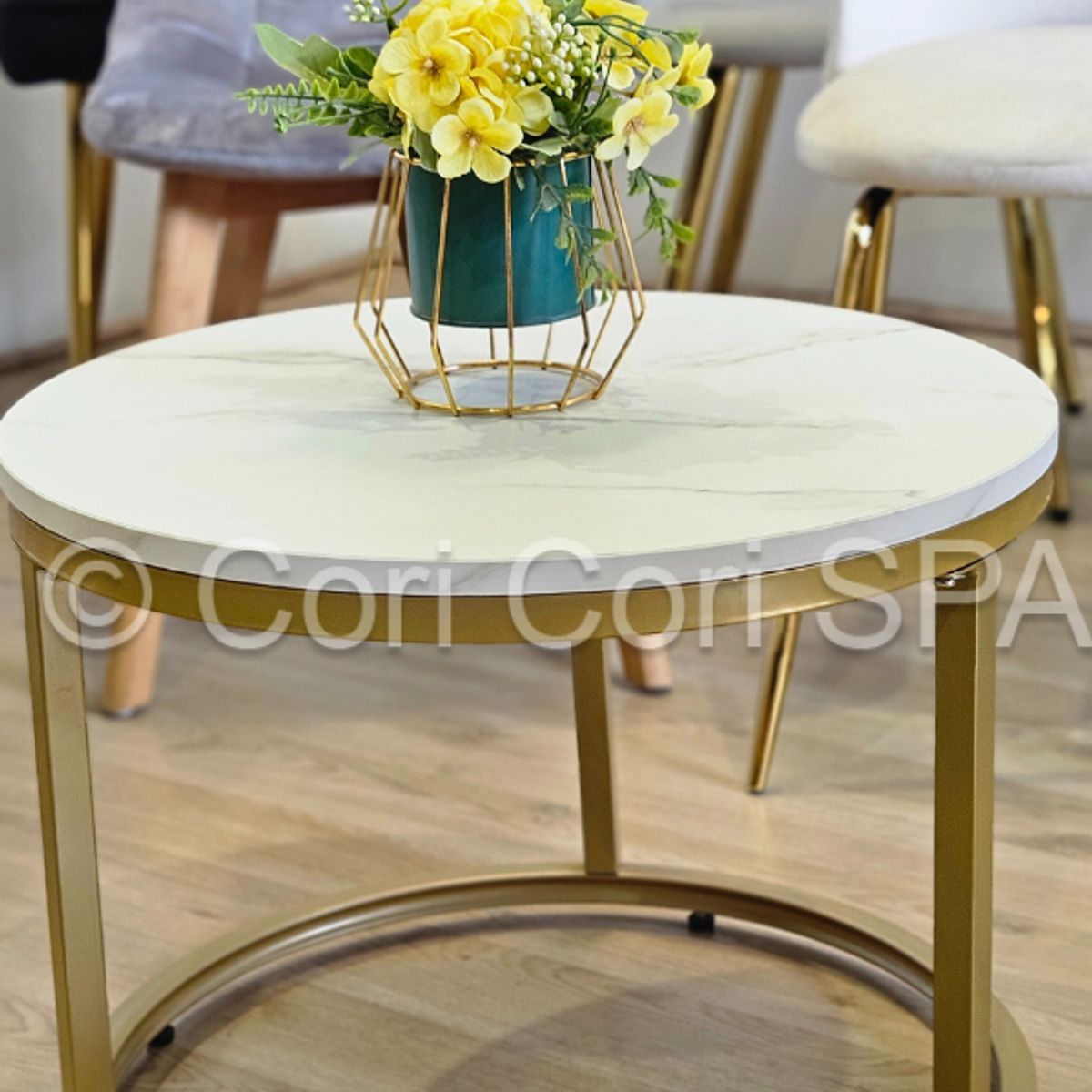 CORI CORI - Mesas de Centro Anidadas - MDF con diseño de Mármol
