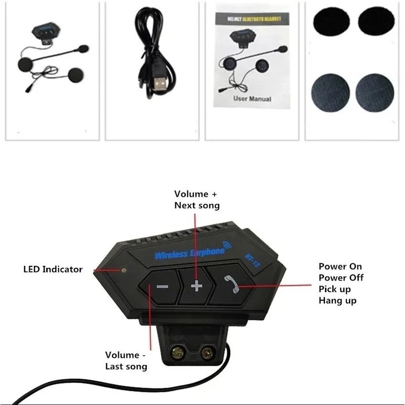 GENERICO - Audifono Para Casco Intercomunicador Moto Auriculares