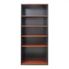 MSA MUEBLES SANTA ANA - Estante Sin Puertas CEREZO con NEGRO R80