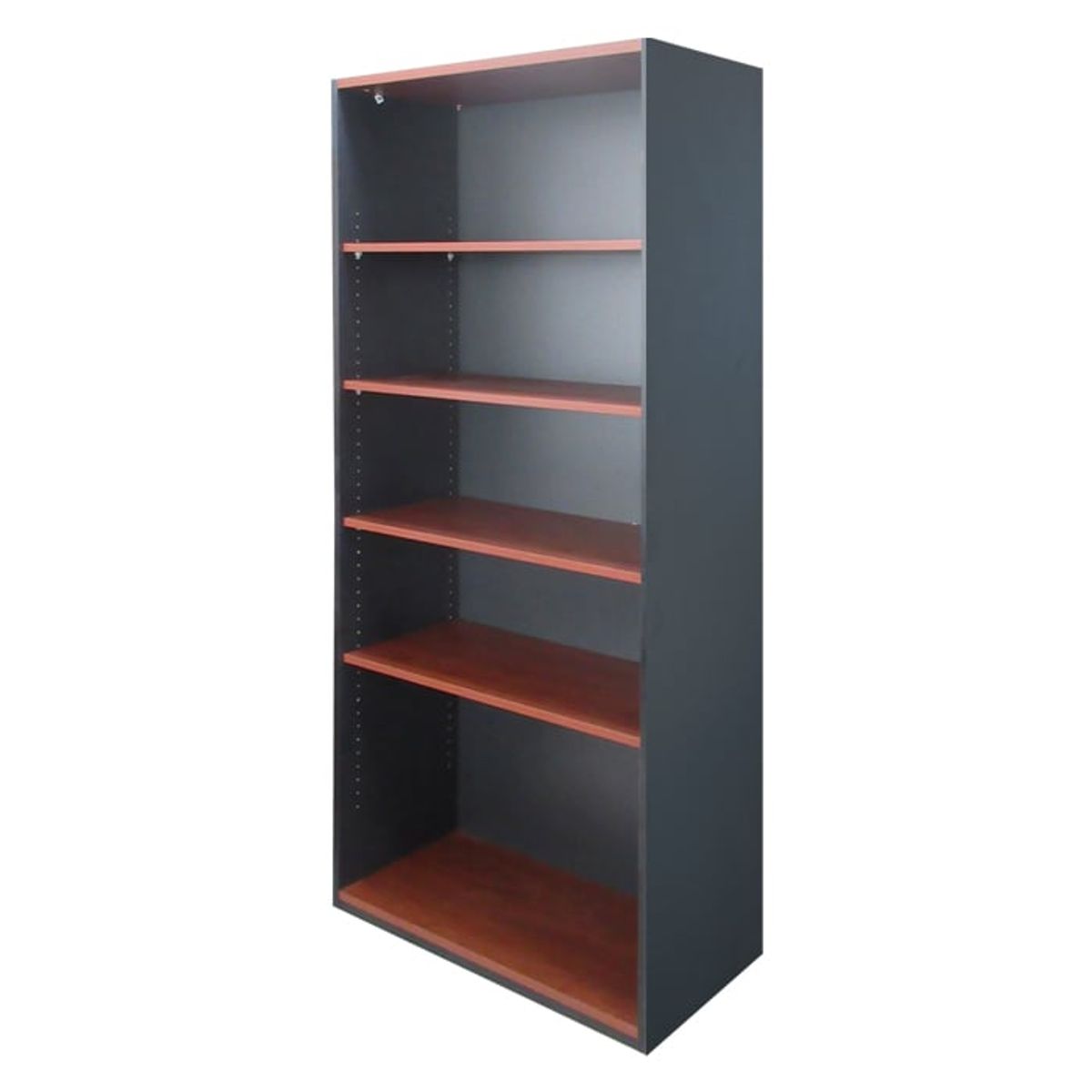 MSA MUEBLES SANTA ANA - Estante Sin Puertas CEREZO con NEGRO R80