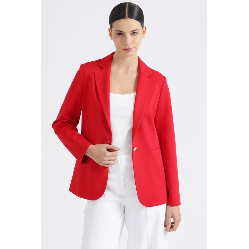 LIOLA - Blazer Con Solapa Entallado, Rojo Liola
