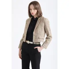 LIOLA - Blazer Cropped, Tweed Fantasia Beige