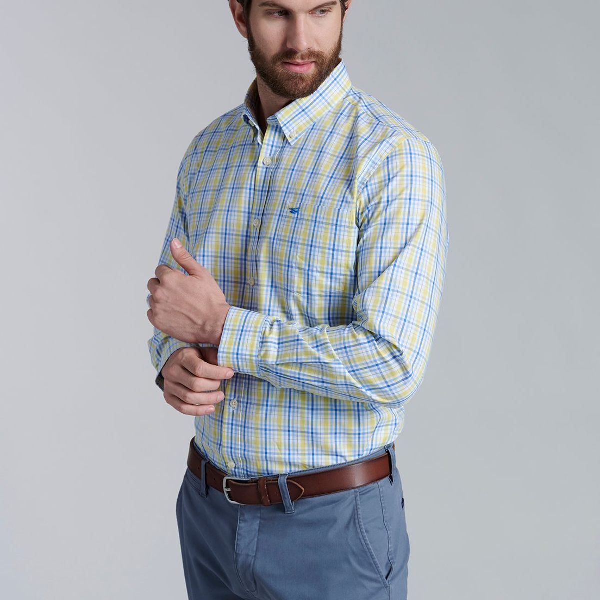 FEROUCH - Camisa Check Bristol Sc Amarillo Ferouch