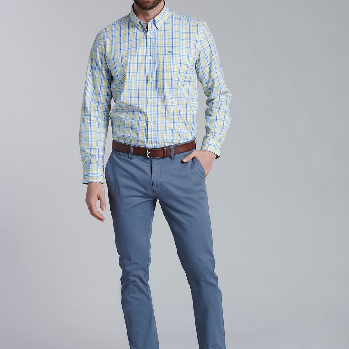 FEROUCH - Camisa Check Bristol Sc Amarillo Ferouch