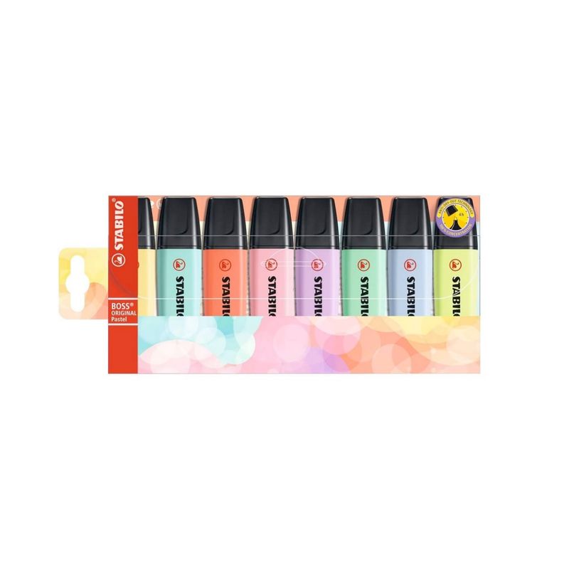 STABILO - Set de 8 Destacadores Stabilo Boss Original Pastel