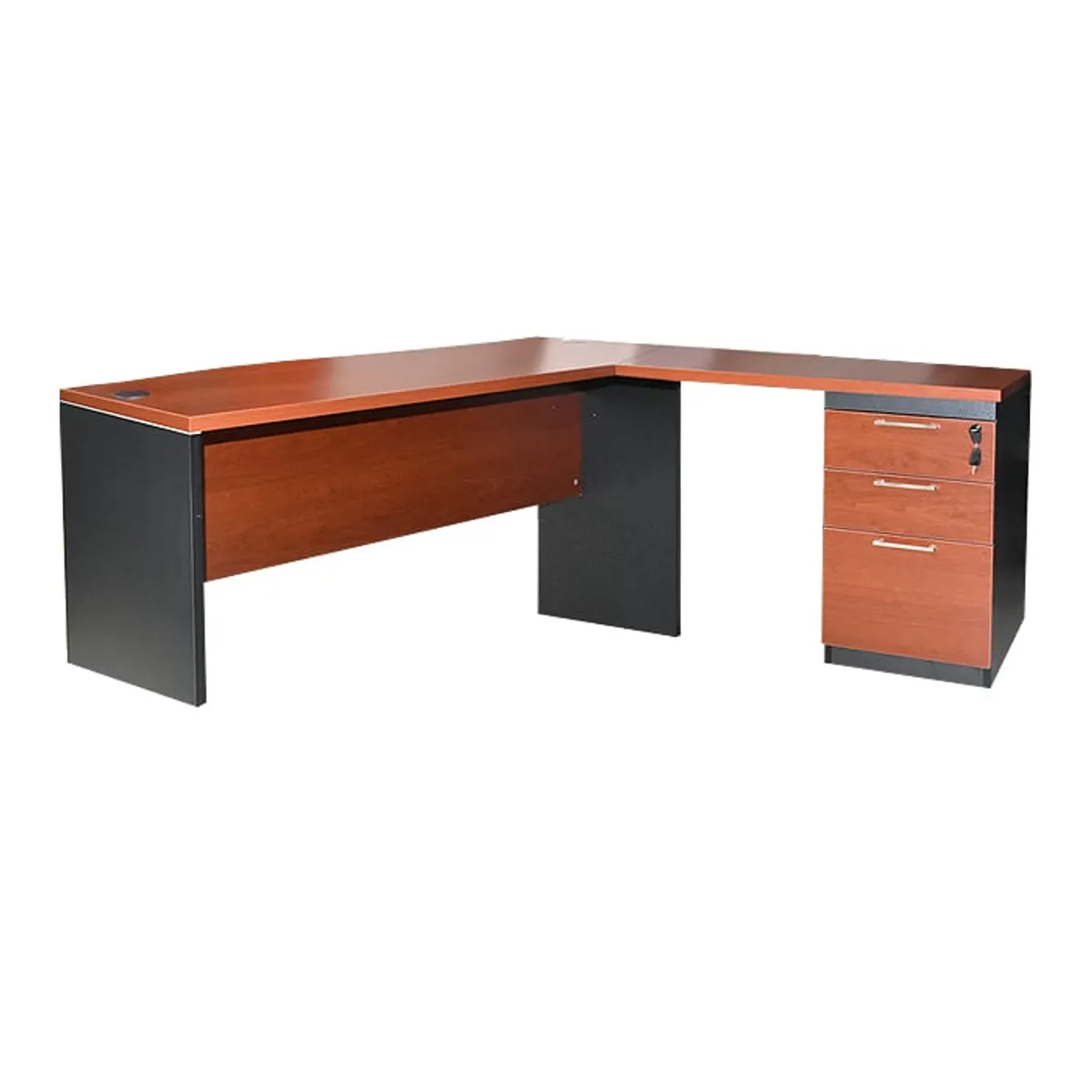 MSA MUEBLES SANTA ANA - Estación de Trabajo 180 Cerezo con Negro