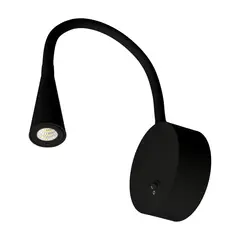 LED STUDIO - APLIQUÉ MURO VONDERK WALLER LECTURA DIRIGIBLE 3W LUZ CÁLIDA 220V NEGRO