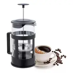 GENERICO - Cafetera Prensa Francesa 1000ml Vidrio Filtro 1 Litro Negra