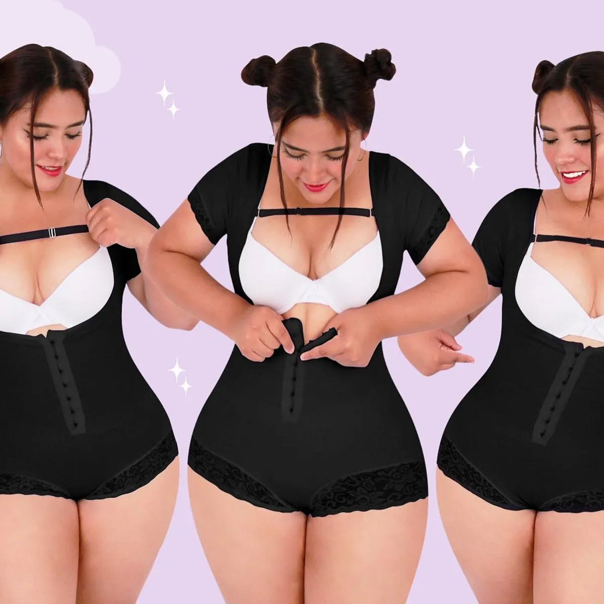 MODA KING - Faja Body Premium Manga Reloj de arena Moda King Original