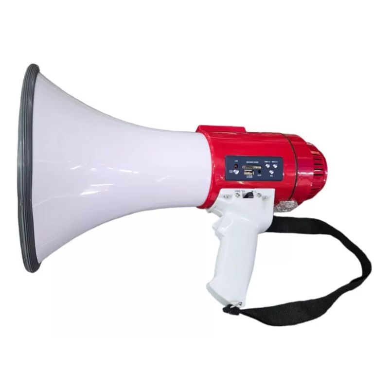 GENERICO - Megáfono Portátil 25 Watts Con Batería Recargable