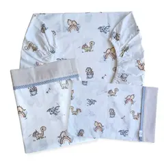 GENERICO - Set de Sábanas para Colecho 3 Piezas Diseño Dinosaurios