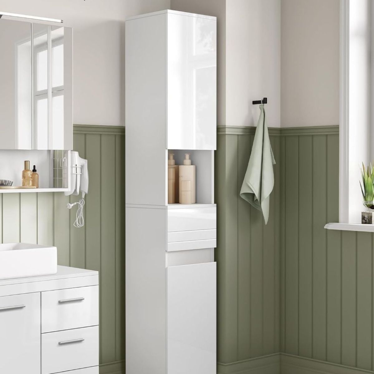 SPACEZAT - Estante Mueble Organizador de Baño 6 Niveles Valby