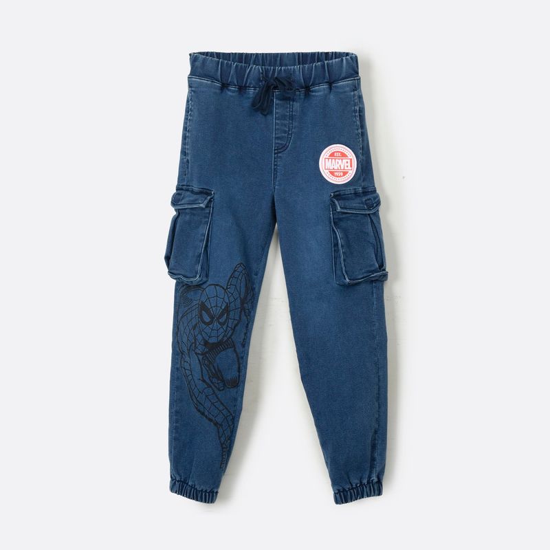 MARVEL - Jeans Niño Spiderman Cargo Denim Azul Marvel