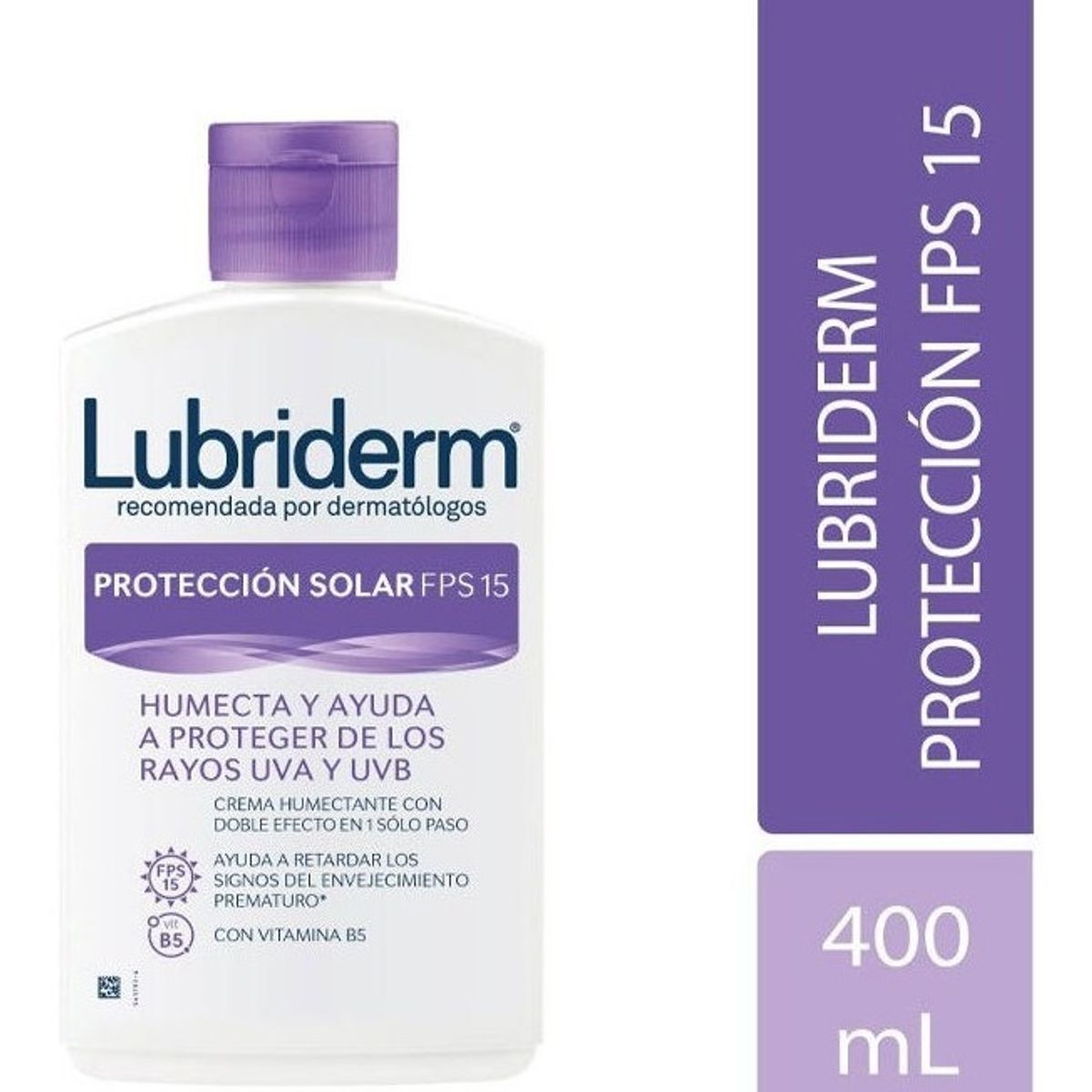 LUBRIDERM - Crema Lubriderm Uv 15 400 Ml Proteccion Solar.-