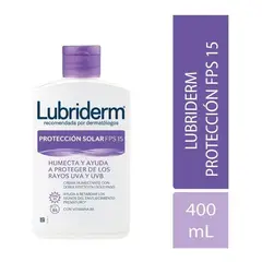 LUBRIDERM - Crema Uv 15 400 Ml Proteccion Solar.-