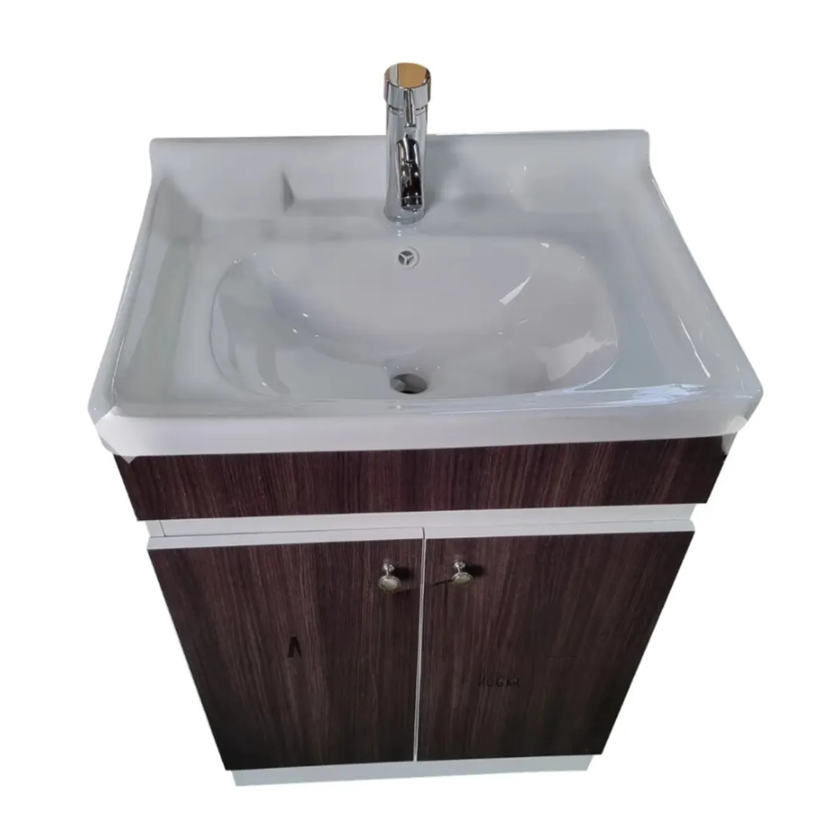 MODERN SPACE - Vanitorio Mdf 60x47cm Con Loza N + Grifería