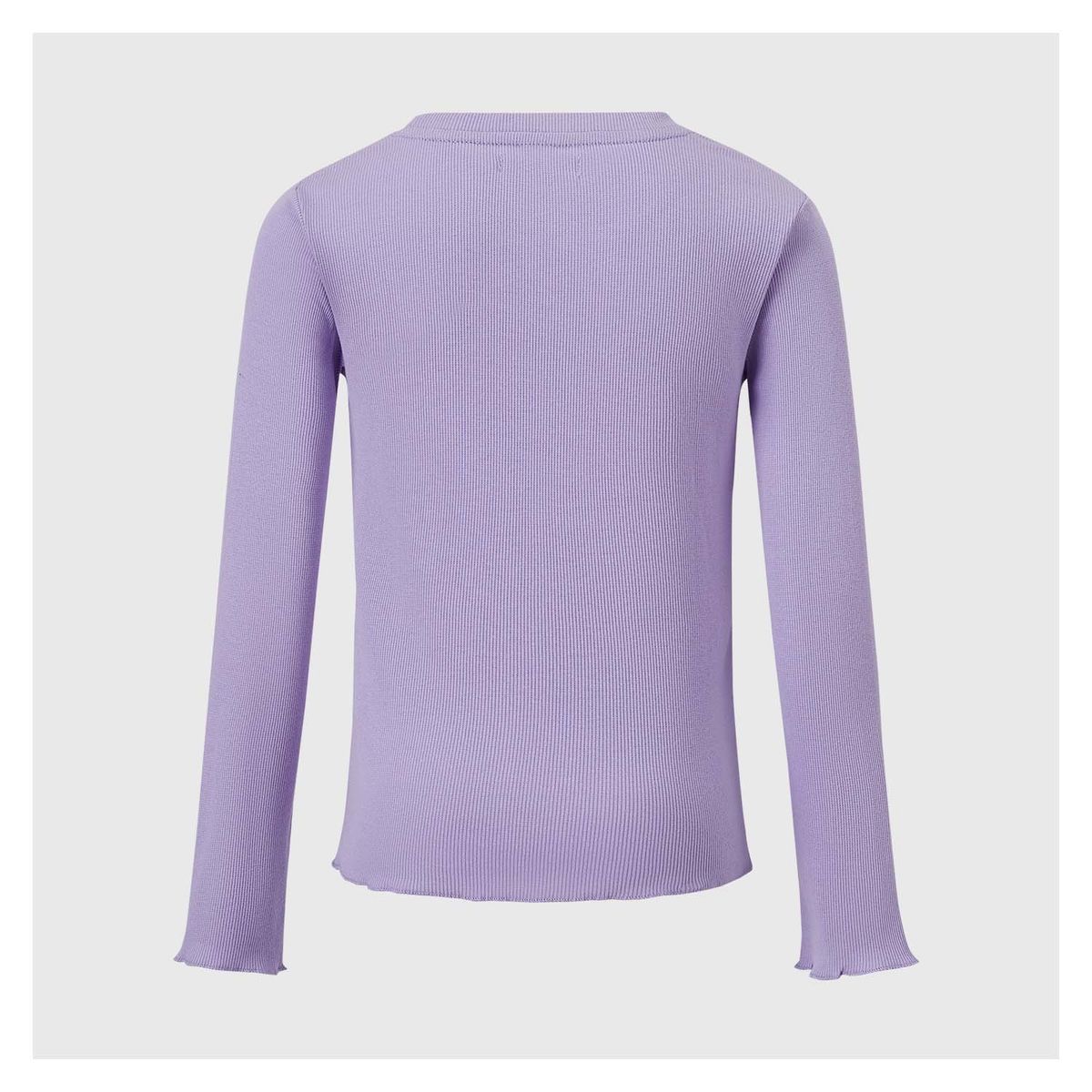 FASHION'S PARK - Polera Niña Strass Rib Lila Fashion's Park