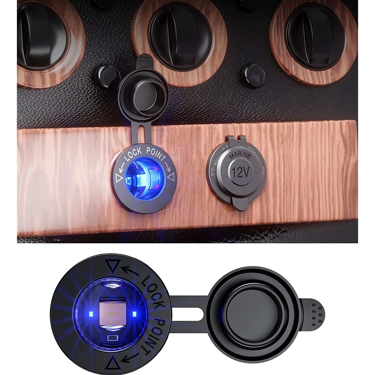 ZG STORE - Enchufe Encendedor Toma Corriente 12v 24v Luz Led Auto Moto