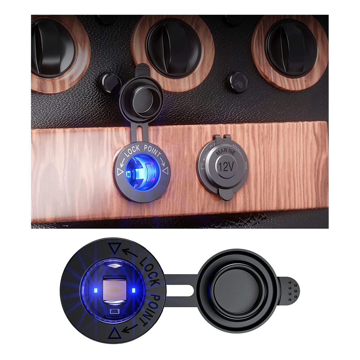 ZG STORE - Enchufe Encendedor Toma Corriente 12v 24v Luz Led Auto Moto