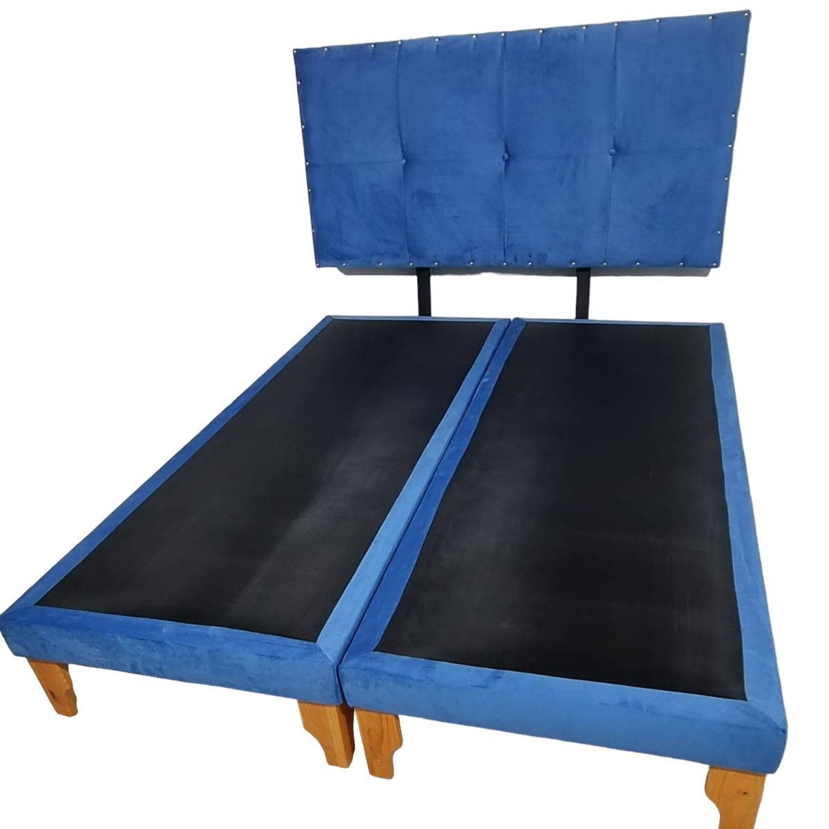 DISEÑOS VALESTRINI - CAMA EUROPEA DOS PLAZAS FELPA AZUL