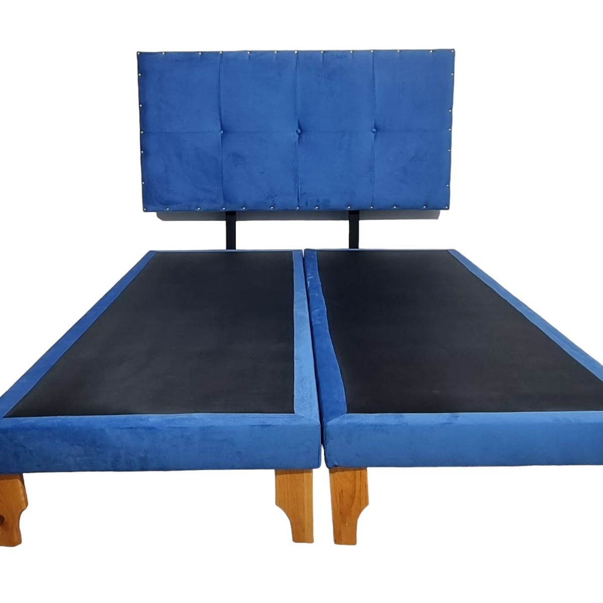 DISEÑOS VALESTRINI - CAMA EUROPEA DOS PLAZAS FELPA AZUL