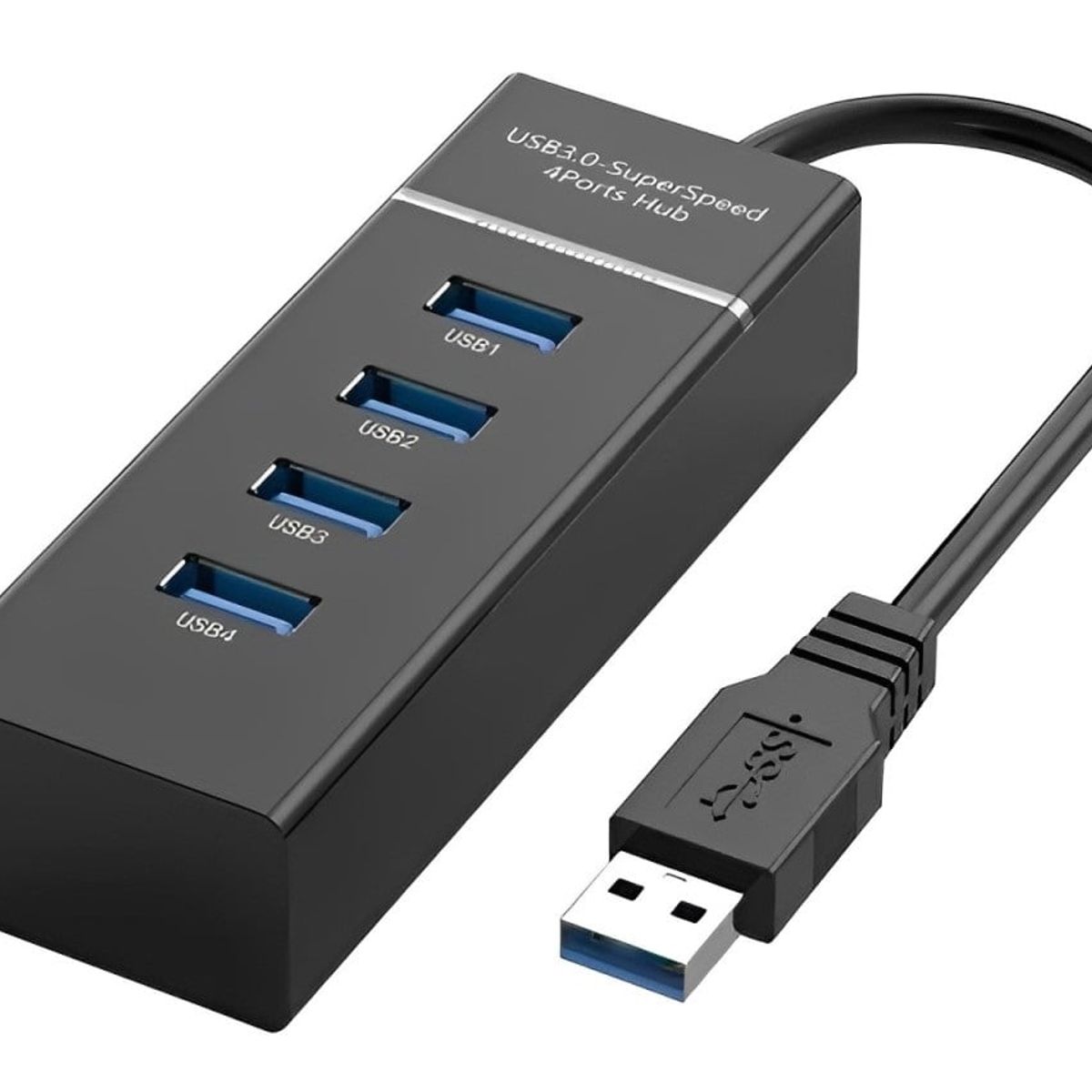 GENERICO - Hub 4 Puertos Multi Usb 3.0 Indicador Luz Led Adaptador