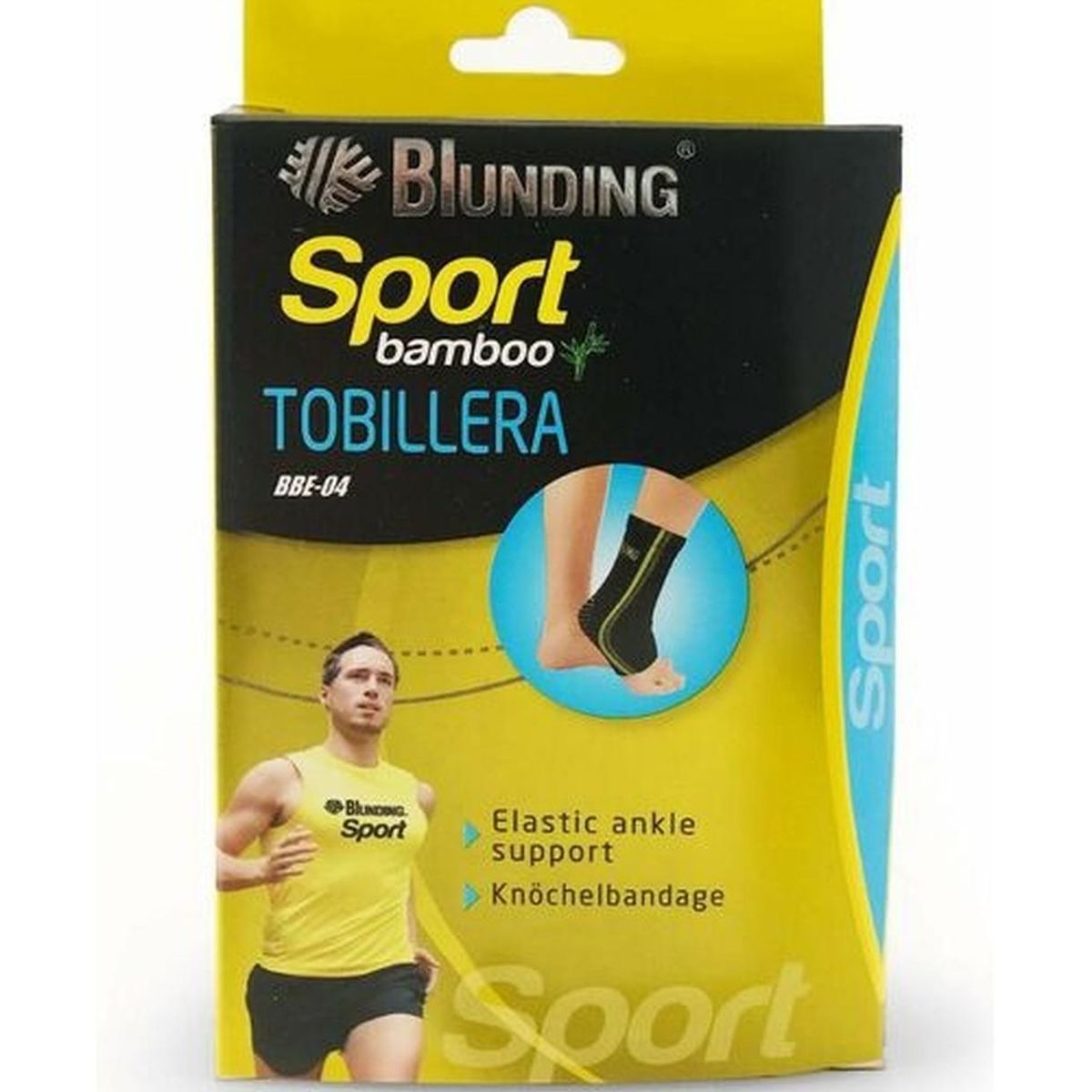 BLUNDING - Tobillera Sport Bambu 1 Unidad -electromedicina - Gris - XL