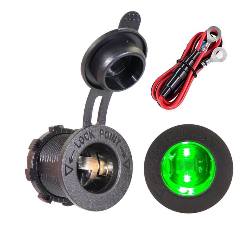 GENERICO - Enchufe Encendedor Toma Corriente 12v 24v Luz Led Auto Moto