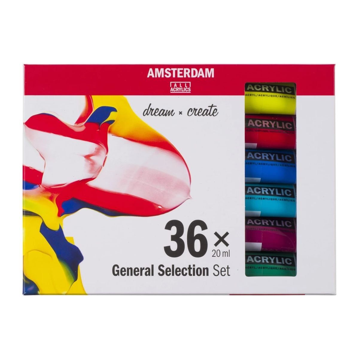 AMSTERDAM - Acrílico Amsterdam Pack 36 Colores 20ml Selección General