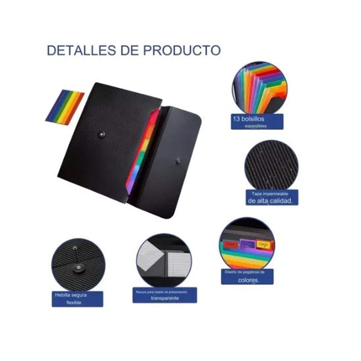 OFERTABKN - Carpeta Organizadora A4 Tipo Acordeón 13 Fuelles Colores