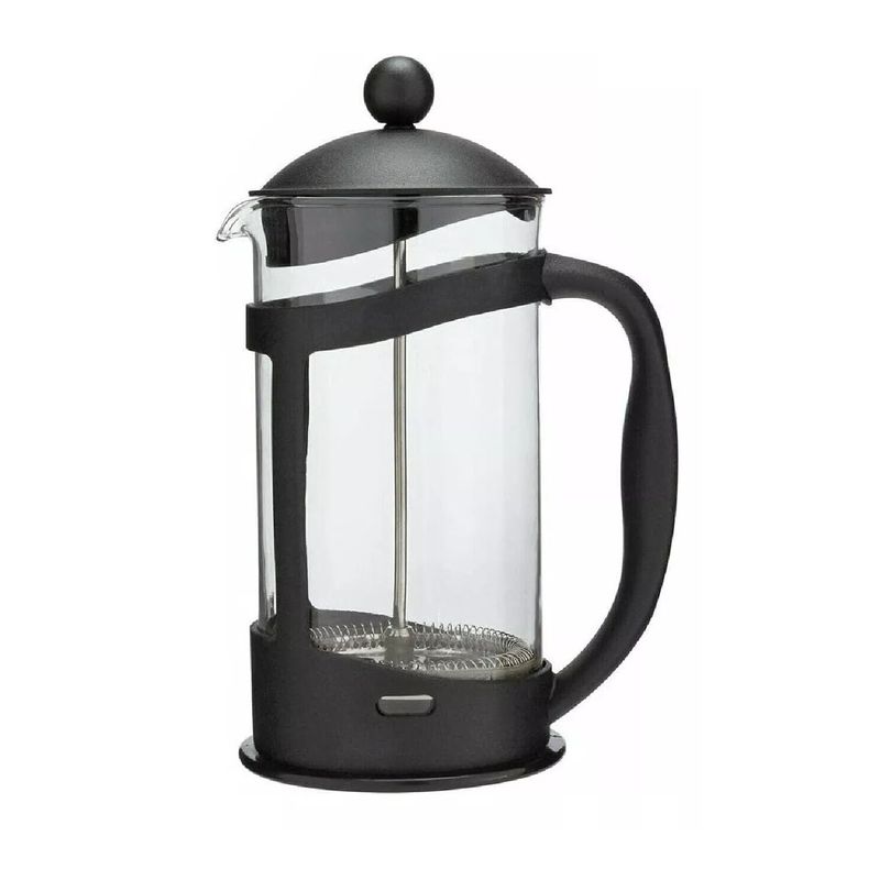 GENERICO - Prensa Francesa Cafetera Manual 600 Ml Vidrio Color Negro