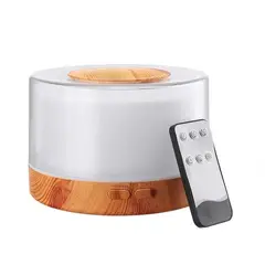 GENERICO - Humidificador Aire Difusor Madera Lampara Led Colores 500ml