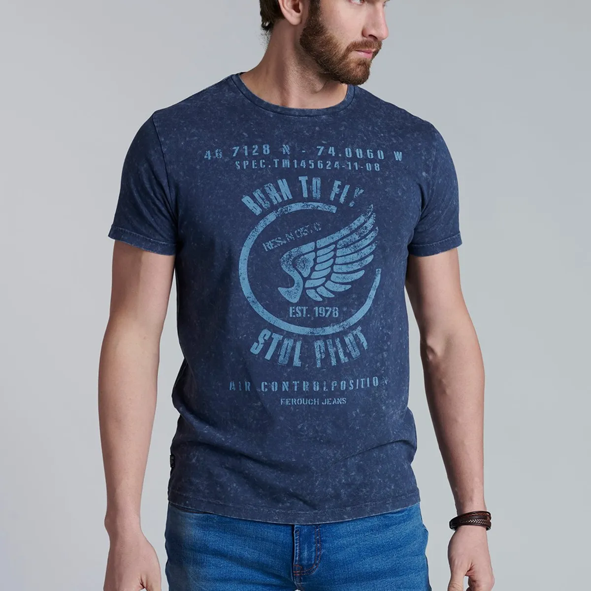 FEROUCH - Polera Proceso Arizona Azul Ferouch