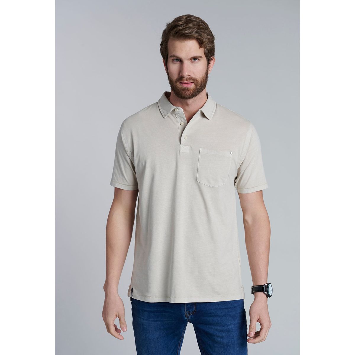 FEROUCH - Polera Polo Orlando Beige Ferouch