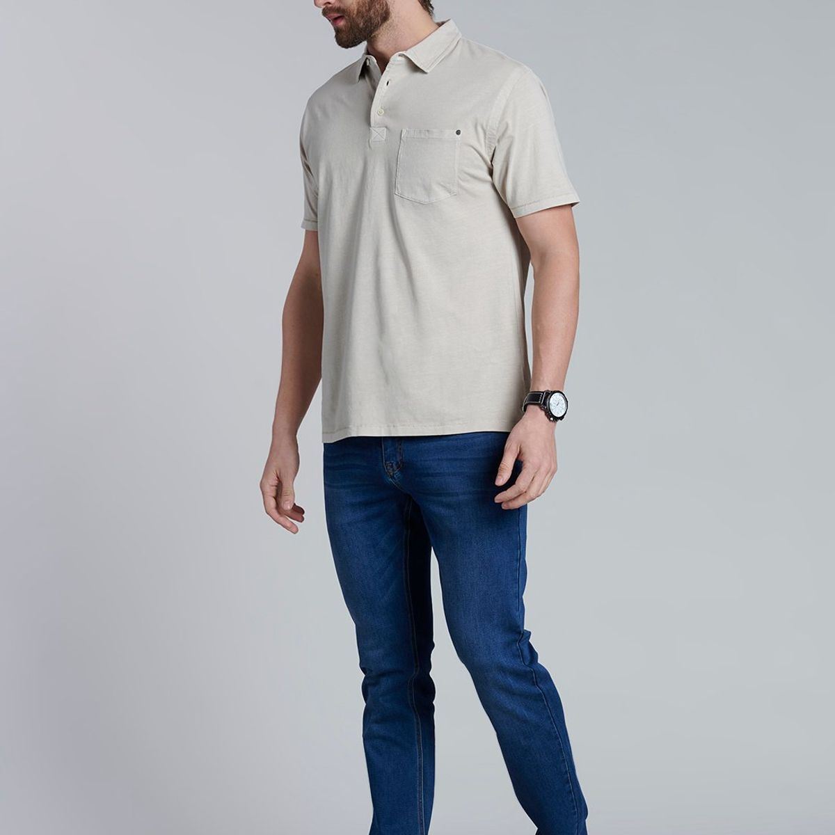 FEROUCH - Polera Polo Orlando Beige Ferouch
